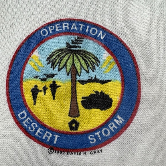 Vintage 1991 Operation Desert Storm Sweatshirt Crewneck Mens Size XL Gulf War - Picture 3 of 9